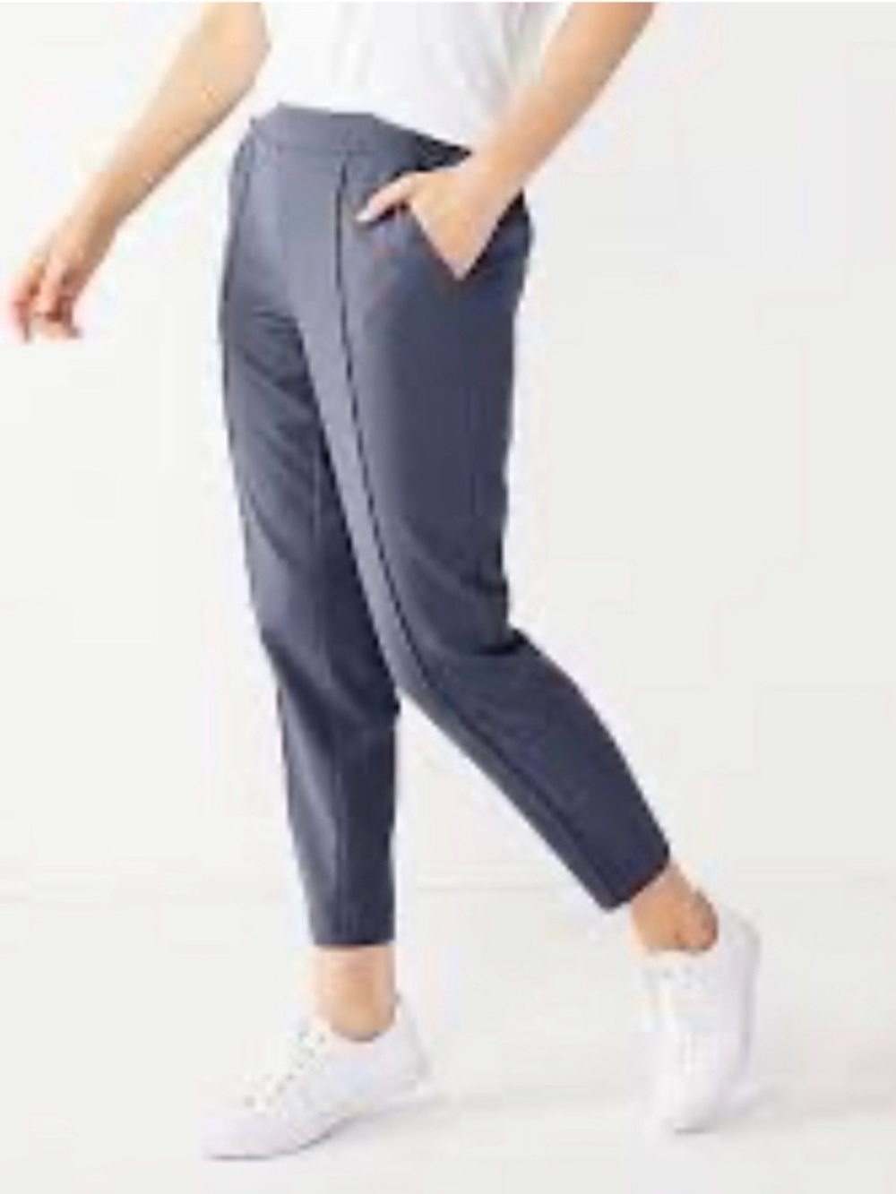 NINE WEST Curvy Relaxed Cropped Pull-On Pants Sz L NWT
